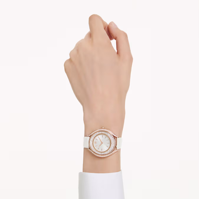 crystalline-aura-watch--swiss-made--leather-strap--white--rose-gold-tone-finish-swarovski-5730146