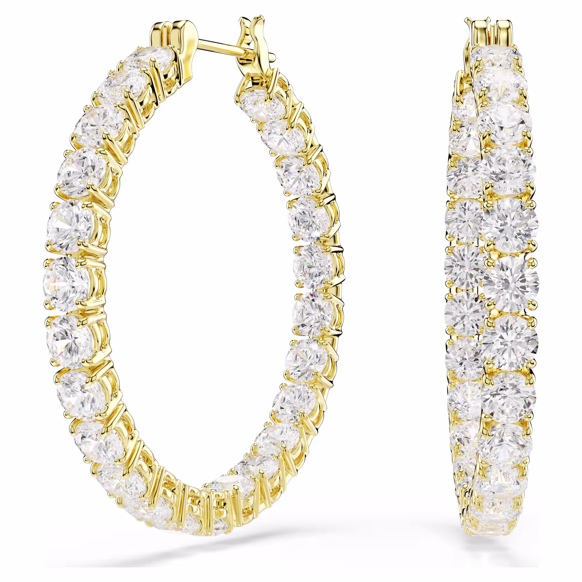 matrix-hoop-earrings--round-cut--white--gold-tone-plated-swarovski-5750620 (1)